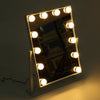 Tabletop Hollywood Vanity Makeup Mirror with 12 Illuminated LED Bulbs Lights