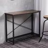 Industrial Console Table With Storage Shelf Hallway Living Room Slim Side Table
