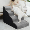 2-4 Steps Dog Stairs Pet Puppy Cat Ladder Ramp For Bed Sofa With Removable Cover