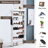 7-tier Double Shoe Storage Tower Organiser Unit Home Display Shelf Rack Stand