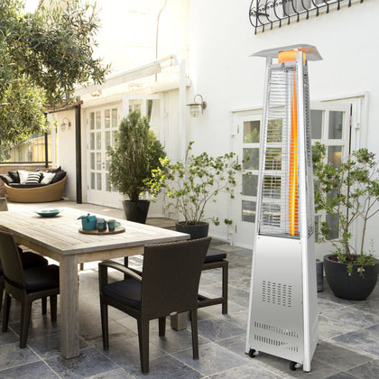 42,000 BTU Outdoor Patio Gas Heater 13KW Pyramid Propane Heater with Wheels