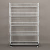 60/90CM Stackable Wire Storage Bin Rack Veg Fruit Snack Basket For Retail Shop