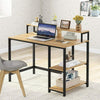 Simple Office Working Table Computer Desk with Hutch & Storage Shelf Study Table