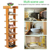 7 Tier Shoe Rack Vertical Wooden Organizer Storage Stand Hallway Shoes Tower