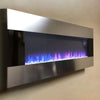 Electric 50" Wall Mounted LED Fireplace Flames Tempered Glass Fire Freestand UK
