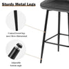 2X Modern Bar Stools Velvet Breakfast Stool Kitchen Pub Chair Metal Leg