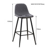2x Eiffel Bar Stools Fabric Dining Chair High Chair Dining Room Bar Breakfast UK