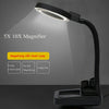 Adjustable 5X/10X Magnifier Magnifying Glass Light Desk Lamp With 40 LED Lights