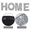 4PCS Independent Letters Home Glam Crystal Diamond Letters Silver Mirror Glass