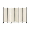 6-Panel Room Divider 172cm Folding Privacy Screen Rolling Portable Wall Divider