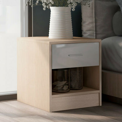 Drawer Wooden Bedside Table Cabinet Nightstand Storage Bedroom Furniture UK