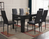 Wooden Dining Table and Chairs 4 / 6 Set Pu Leather Seat Kitchen Room Furniture