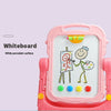 Kids Folding Double Sided Magnetic Drawing Board Easel with Colour Chalk Eraser