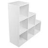 White 3 Tier 6 Cube Storage Bookcase Shelf Display Unit Grey Fabric Shelving Box
