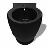 Stand Toilet & Bidet Set Black Ceramic L4X4