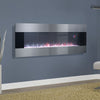 Electric 50" Wall Mounted LED Fireplace Flames Tempered Glass Fire Freestand UK