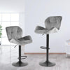 2PCS Adjustable Breakfast Bar Stools Velvet Chair Swivel Lift Kitchen Chair