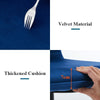 2pcs Blue Dining Chairs Velvet Padded Seat Restaurant Chair w/ Handle Modern