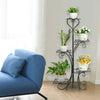 Anti Rust Iron Plant Stand Multiple Flower Pot Shelf Holder Indoor Outdoor Rack