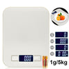 5kg Digital Kitchen Scales Stainless Steel Electronic LCD Cooking Weighing Food