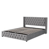 Upholstered Bed Velvet Ottoman Storage Lift Bed Frame Double King Size Bed Frame