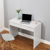 Black Computer Desk 2 Drawer Dressing Table Wooden Furniture Office 100cm - L