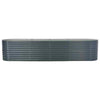 Garden Planter 400x80x81 Galvanised Steel Grey T8X3