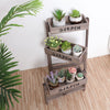 Rustic Wooden Plant Stand Tired Planter Box Seed Boxes Growing Container Balcony