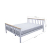 4ft6 Double Pine High End Bed Frame Wooden in White