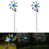 Outdoor Garden Solar Wind Spinner LED Light Peacock Sculpture WindMill Stake