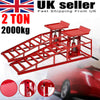 Hydraulic Car Ramps 2x Heavy Duty 2 ton Garage Van Lift Jack Height Adjustable