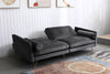 Velvet Sofa Bed Living Room Furniture 2 seater sofa bed with 2 bolister cushions