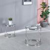 Round Glass Coffee Table Sofa Side End Table Lamp Stand Living Room Furniture
