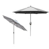 2.7M Round Garden Parasol Sun Shade Patio Outdoor Umbrella with Crank Tilt &Base