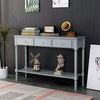 Slim Console Table Grey with Drawers Sideboard TV Stand Unit Narrow Hallway