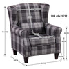 Wing High Back Accent Armchair Sofa Cushioned Seats Large Single Tub Chairs Sofa
