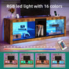 LED TV Stand Cabinet with Shelves Storage Unit Modern Entertainment RGB Lights
