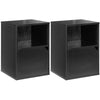 Set of 2 Nightstand Modern Sofa Side Table Bedroom End Table W/ Door Cabinet