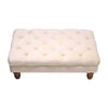 Large Footstool Velvet Chesterfield Pouffe Foot Stool Ottoman Bench Coffee Table