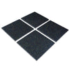 SYST 4PCS Rubber Gym Floor Mat Interlocking Yoga Fitness Exercise Tiles 25mm