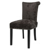 2PCS Crushed Velvet Brown Dining Chairs with Knocker/Ring Back Kitchen Furniture