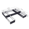 Galvanized Steel Raised Garden Bed Metal Patio Backyard Flower Vegetable Planter