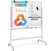 Rolling Magnetic Double Sided Whiteboard Height Adjustable Mobile White Board