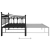 Pull-out Sofa Bed Frame Black Metal 90x200 cm GHB