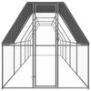 Outdoor Chicken Cage 2x10x2 m Galvanised Steel V8T7