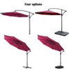 Sun Parasol Garden Sun Shade Umbrella Patio Outdoor Banana Parasol with Base Kit