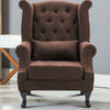 Upholstered Wingback Linen Velvet Armchair Chair Occasional Tub Lounge Sofa Seat