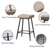 2X4X Breakfast Bar Stool Home Kitchen Pub Bar Stools With Footrest High Chair