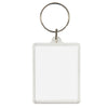 100pcs Acrylic Plastic Blank Keyrings Insert Photo Passport Key rings UK