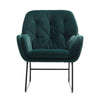 Upholstered Velvet Armchair Lounge Chair Accent Button Metal Legs Fireside Sofa